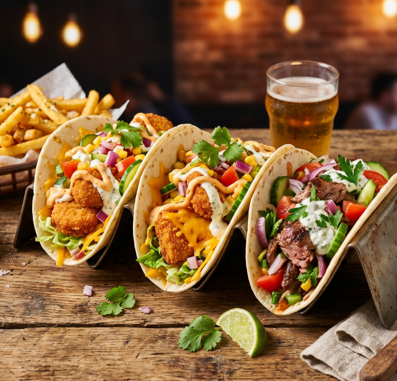 Tacos Chicken Nuggets oder Kebab