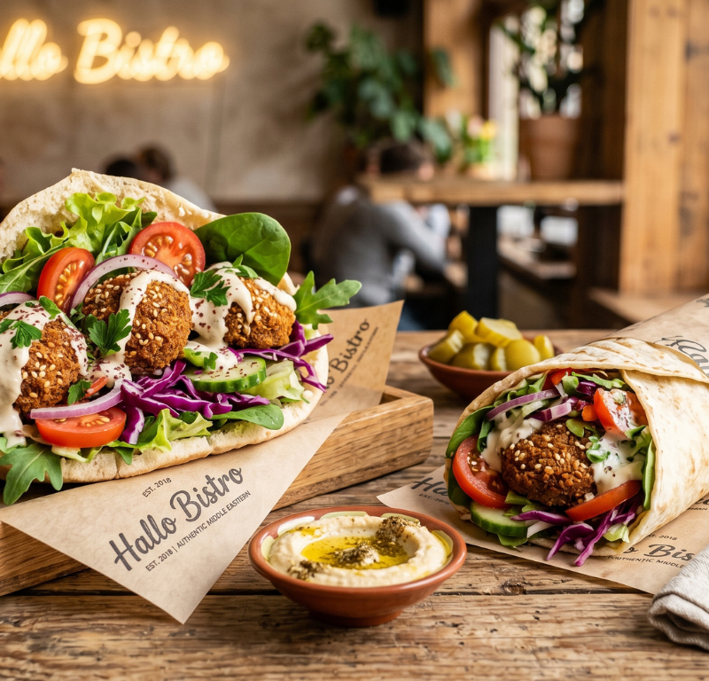 Falafel Taschenbrot oder Durum (hausgemocht)